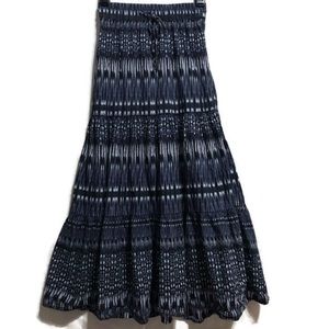 Mudd Blue Cotton Maxi Tiered Boho Skirt XS